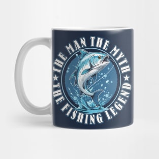 Funny Angler The Man The Myth The Fishing Legend Dad Grandpa Mug